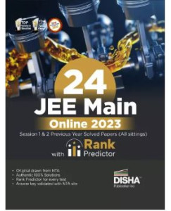 24 JEE Main Online 2023 Session 1 & 2 Previous Year Solved Papers (All Sittings) With Rank Predictor 